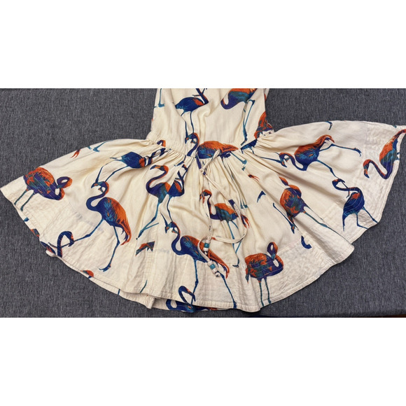 How To Kiss a Frog Flamingo Print Dress Girls Short Flutter Sleeves Size 6Y - Picture 5 of 8